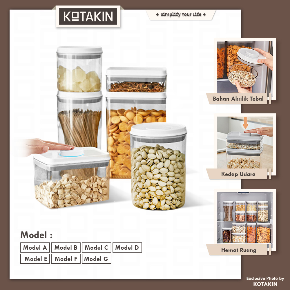 Toples Kedap Udara Transparan Kontainer Snack